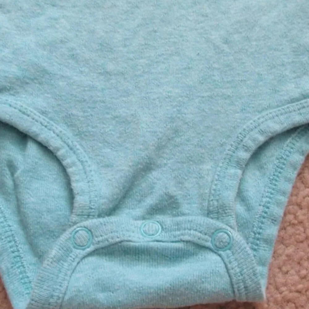 Carters‎ One Piece Bodysuit Infant Girls Size 9M Blue Long Sleeve Crew Neck Snap